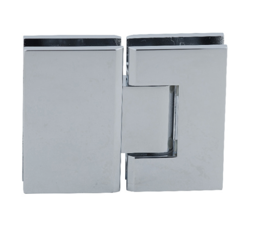 CRL Polished Chrome Geneva 180 Series 180 Degree Glass-to-Glass Standard Hinge