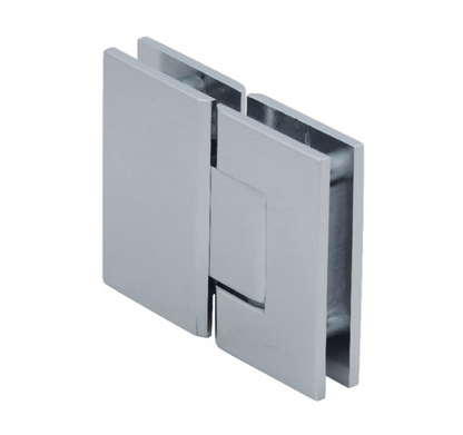 CRL Polished Chrome Geneva 180 Series 180 Degree Glass-to-Glass Standard Hinge