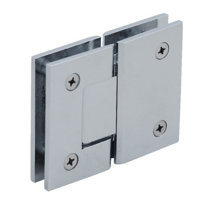 CRL Polished Chrome Geneva 180 Series 180 Degree Glass-to-Glass Standard Hinge