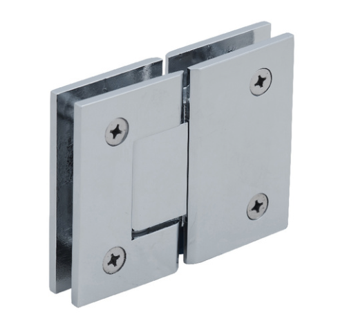 CRL Polished Chrome Geneva 180 Series 180 Degree Glass-to-Glass Standard Hinge