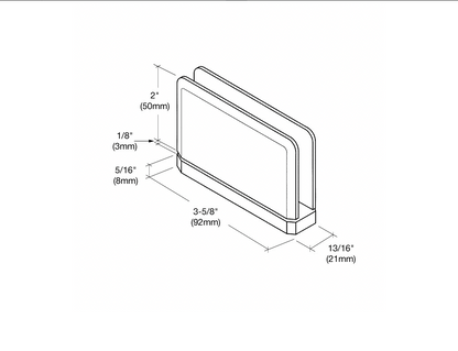CRL Polished Chrome Prima 01 Series Top or Bottom Mount Hinge